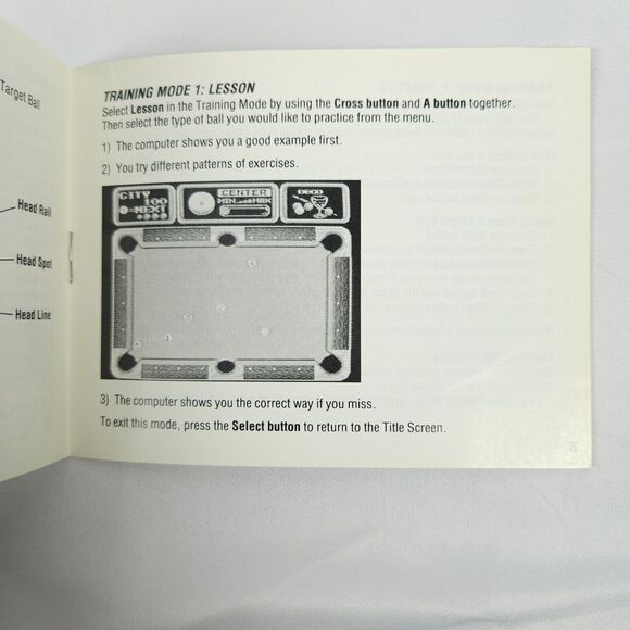 Side Pocket Nintendo NES Instruction Booklet Manual *ONLY* - Picture 3 of 4